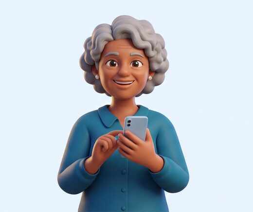 Ilustração de uma senhora idosa que pode ter direito ao BPC/LOAS